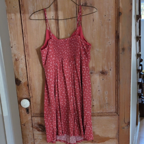 GAP Coral-Red Floral Midi Slip Dress - Picture 4 of 4